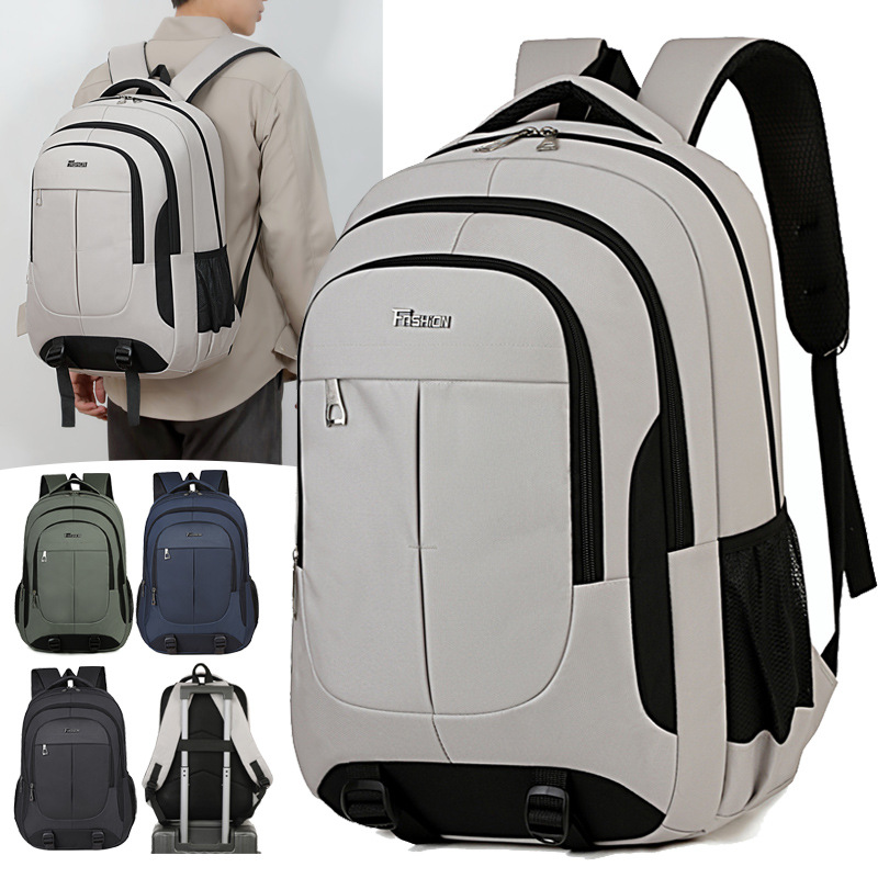 School Backpack Teen - Men Large Capacity Backpack, Lightweight Spine‑Protection