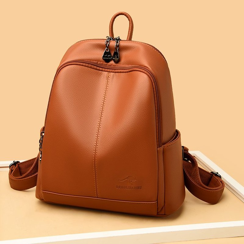 Travel Backpack Anti Theft - New Korean Soft pu Leather Large