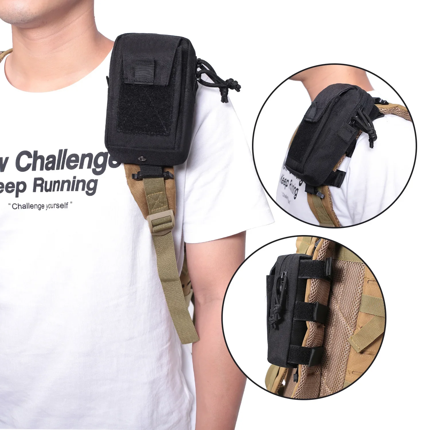 Molle Backpack Strap Phone Hol - đánh giá và giá Backpack Insert Organizer