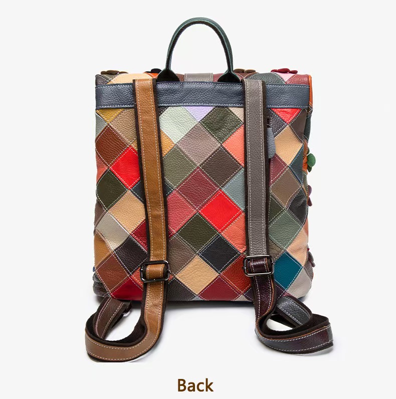 Vintage Women Genuine Leather  - đánh giá và giá Fashion Backpack Women