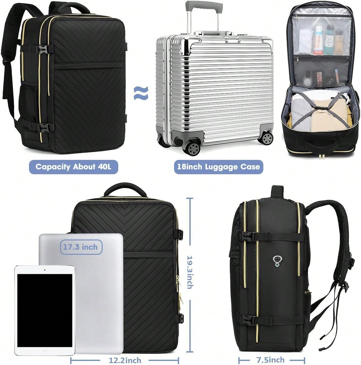 Large Carry On Travel Backpack - đánh giá và giá Travel Backpack Anti Theft