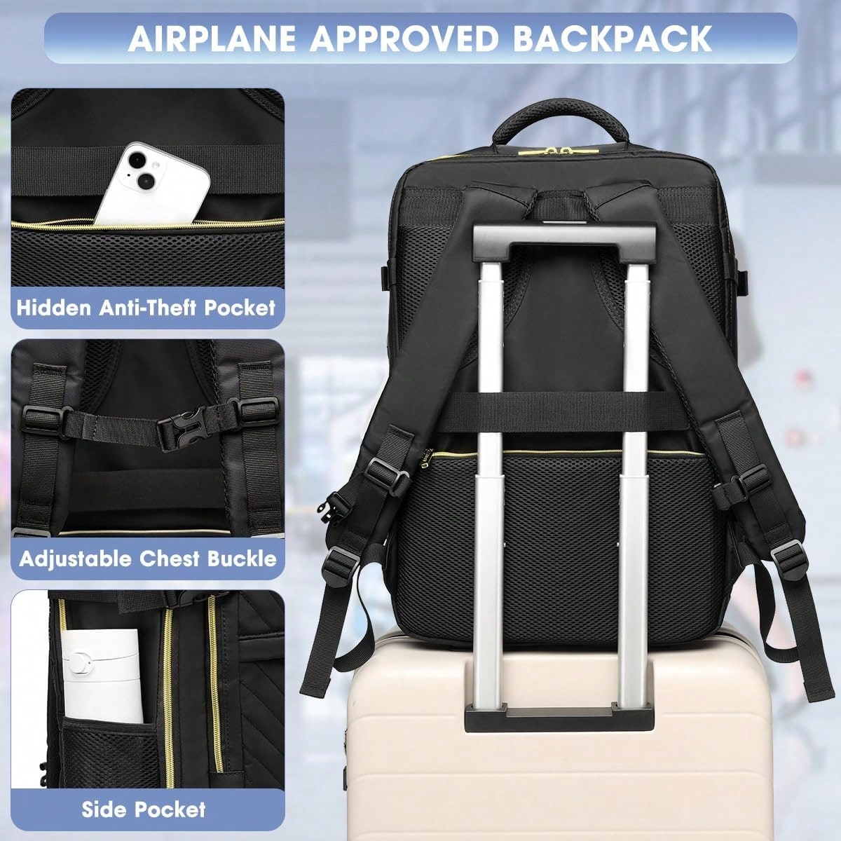 Large Carry On Travel Backpack - đánh giá và giá Travel Backpack Anti Theft