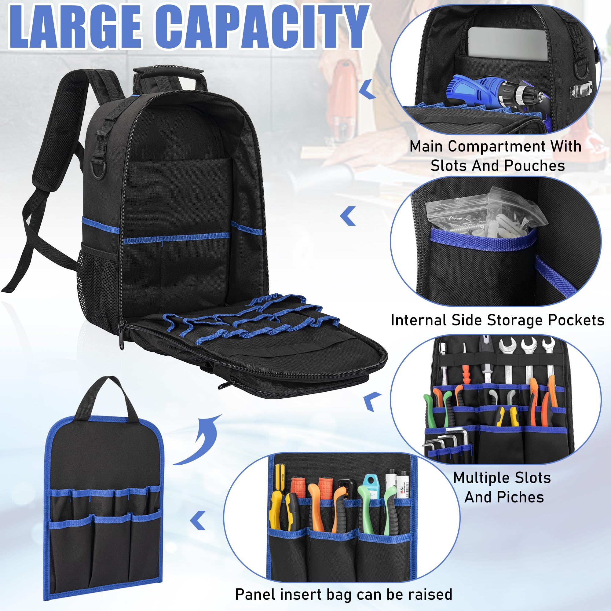 Heavy-Duty Zipper Tool Backpac - đánh giá và giá Backpack Insert Organizer