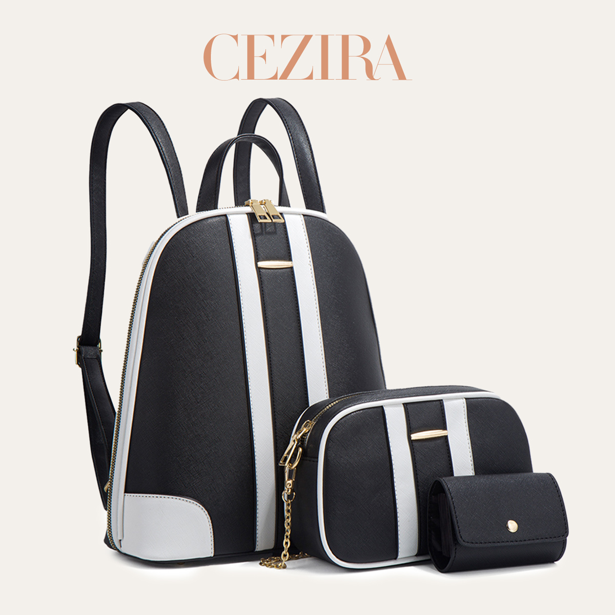 CR Fashion Stripes Patchwork B - đánh giá và giá Fashion Backpack Women