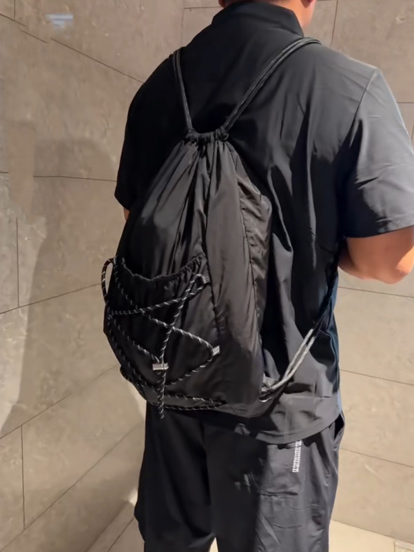 SHELKSBAG Unisex Wrinkled Nylo - đánh giá và giá Drawstring Gym Bag
