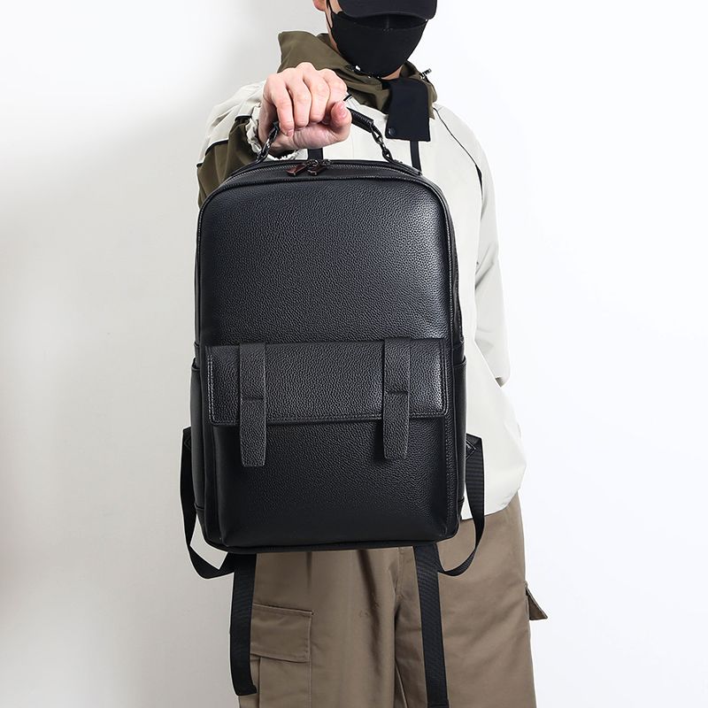 Men's luxury leather backpack  - đánh giá và giá Laptop Backpack 15.6